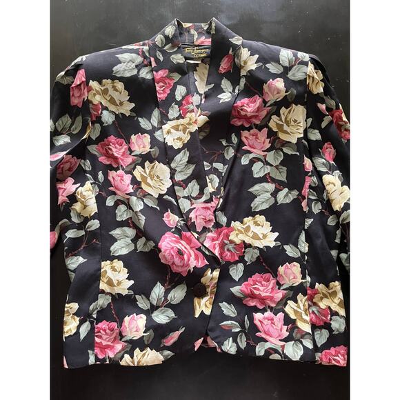 Vintage Toni Garment for CC Magic Floral 1 Button Blazer SzM - Picture 11 of 12
